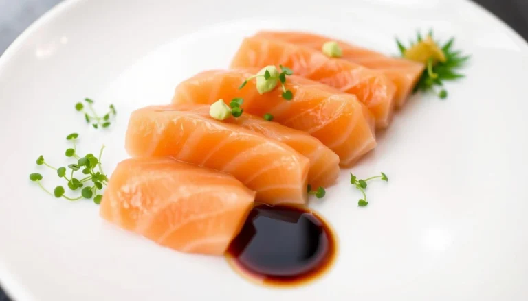 salmon sashimi